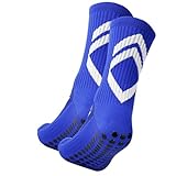 Grip Socks Soccer – Verschleißfeste Traktionssocken, Fußball-Stabilitätssocken | Stoßdämpfende Mid-Tube-Crew-Socken, rutschfeste Multisport-Sportsocken für Fußball-Basketball-Training