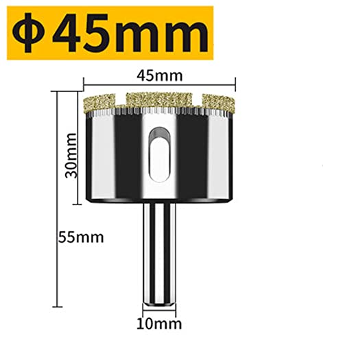 Broca corona diamante 45mm para vidrio y azulejo miniatura 2