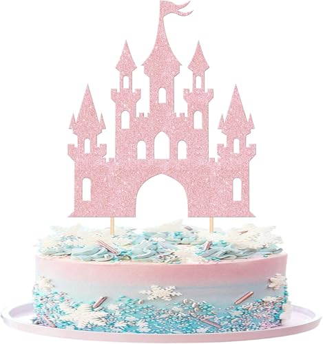 1 peça de decoração para bolos com design de princesa, decoração de aniversário, castelo, decoração para princesa, castelo, temática de bebé, chuveiro, casamento, aniversário, festa, decoração de