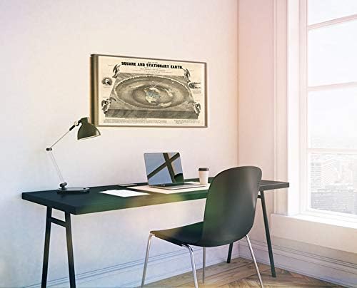 Miniatura 3 de Riley Creative Solutions - Póster artístico de Orlando Ferguson (11 x 16 pulgadas) 1893 con diseño de mapa del mundo de la Tierra plana y