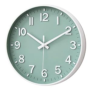 Hzdhclhgreenwallclocksbatteryoperated12inchsilentnontickingmodernwallclockforlivingroombedroomkitchenofficeclassroomdecor  Urban Country Home Decor Hzdhclh green wall clocks battery operated12 inch silent non ticking modern wall clock for living room bedroom kitchen office classroom decor  urban country home decor
