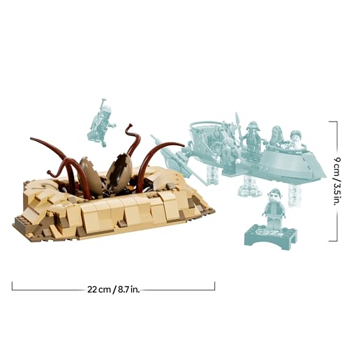 Star Wars Skiff del Deserto e Fossa del Sarlacc, Modellino di Astronave Giocattolo e di Mostro da Costruire, Veicolo da Il Ritorno dello Jedi, Giochi per Bambini da 9 Anni, Idea Regalo 75396 - Lego - Immagine 5
