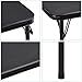 VECELO Folding Card Table and Chair Set of 5 Foldable with Padded Upholstery Tabletop, Metal, Black
