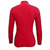 Women's Jumpers Crew Neck Long Sleeve Ribbed Knit Pullover Sweater with Decorative Button Design Fashion Slim Fit Ladies Jumpers Red S #4