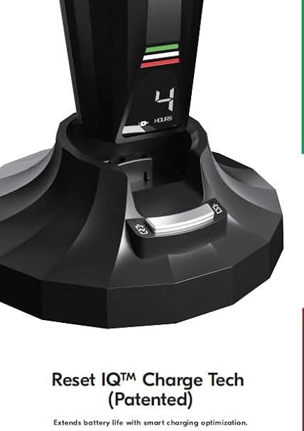 JRL Diamante Clipper & Trimmer Set Brushless Motor, Fade Blade, Smart Clip Technology, Reset IQ Charge, 8200 RPM, 4-Hour Run Time for Barbers & Stylists (Black)