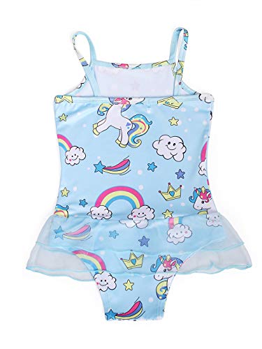 Kantenia Crianças Miúdas Unicórnio Um fato de Banho Arco-Íris Ternos de Banho Biquíni de Banho