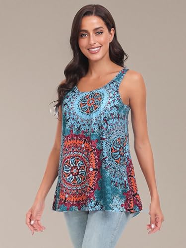 Image of Air Curvey Tank Tops for Women Build in Bra Casual Flowy Tank Pleated Loose Fit S-XXXXL