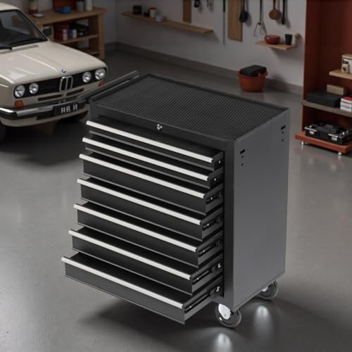 7-Drawer Rolling Tool Chest with Lockable Wheels