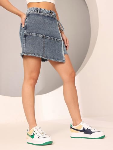 Image of Dolce Crudo Women's Regular High Rise Stretchable Denim Shorts
