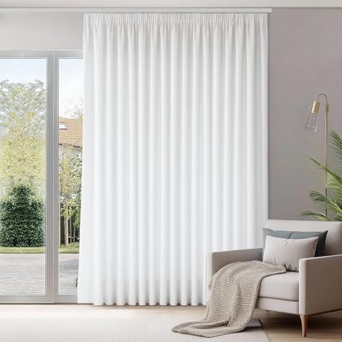 Rideau occultant moderne blanc pour séparation de pièce et salon - 2