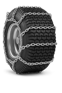 SWS Forst GmbH 1 Satz Schneeketten für Rasentraktoren & Spezialfahrzeuge (15x6, 00-6) – Leiterkette aus Manganstahl – langlebige Traktionshilfe für Winter & Gelände