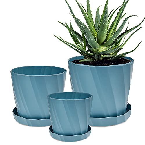 3 macetas de plástico de 5/6/8 pulgadas Cover