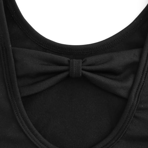 HOZIY Girls Gymnastics Leotards Outfits Sparkly Bow Back Unitards Biketard with Tumbling Shorts Hair band Kids 3-10 Years