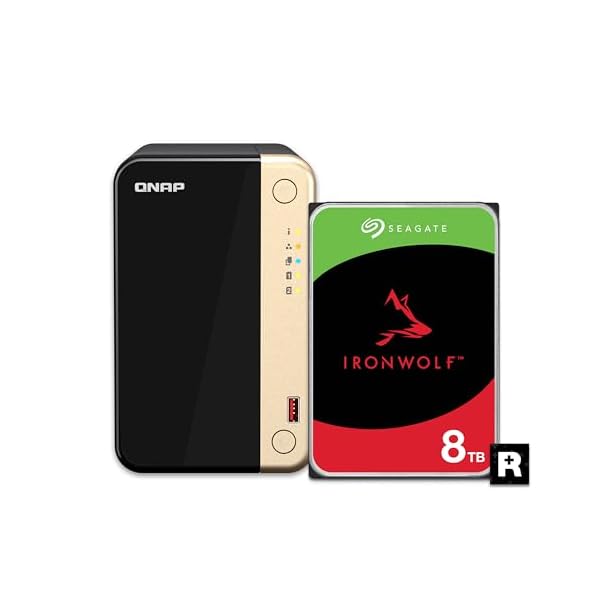 QNAP TS-264-8G-28ST-US 2 Bay High-Performance Desktop NAS with 8TB Storage Capacity, Preconfigured RAID 1 Seagate IronWolf HDD Bundle - Image 3