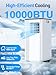 Portable Air Conditioners - 2024 Upgraded 10000 BTU Portable AC for Room up to 450 Sq. Ft, 3 in 1 AC Unit with 24H Timer, Smart Sleep Mode, Remote Control, Air Cooler for Bedroom Room Kitchen Camping