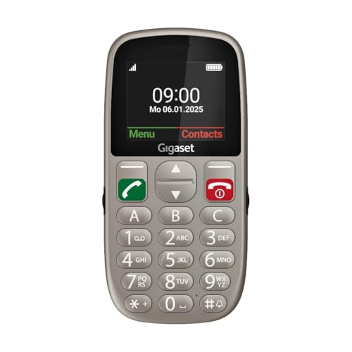 Gigaset GL395 Seniorenhandy mit SOS-Taste, 2,2-Zoll-Farbdisplay, Titanium