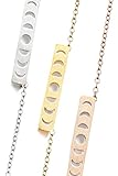 Moon Phases Necklace Crescent Moon Bar Necklace Celestial Jewelry Moon of My Life Anniversary Gift for Her Mother's Day Gift- CMPN