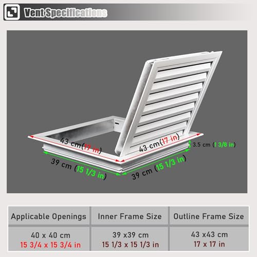 Grille d'aération de retour contre l'humidité - Solution de ventilation murale pratique