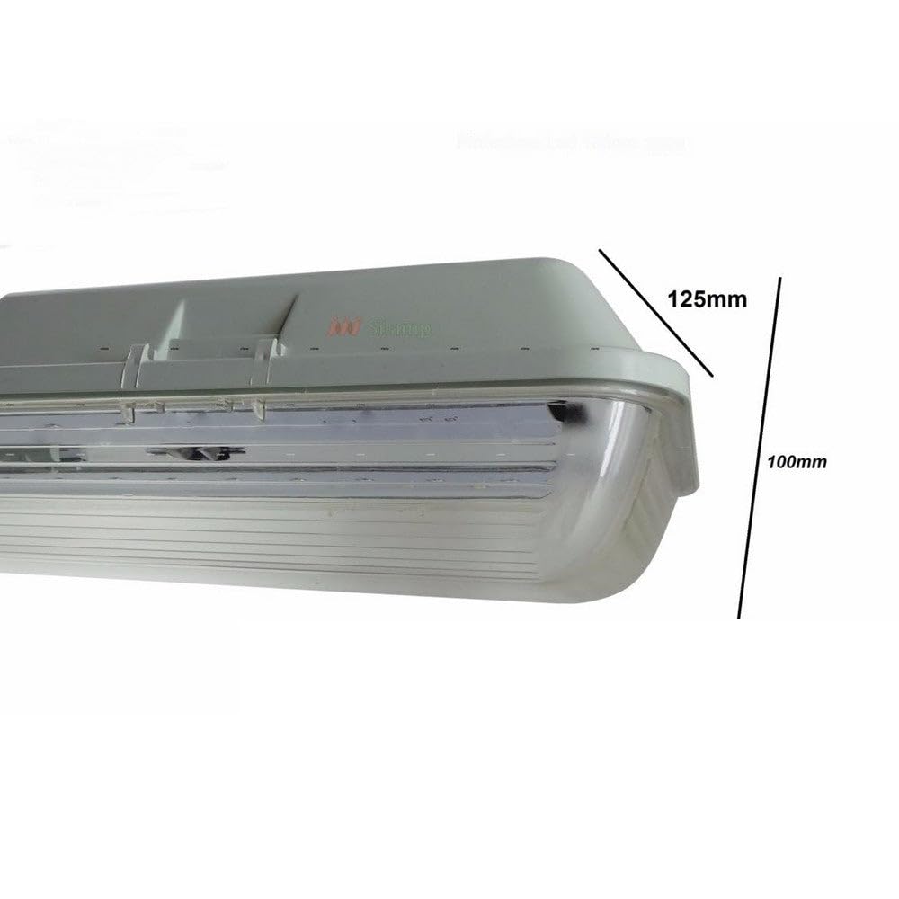 Regleta LED impermeable doble para tubos LED T8 150 cm IP65 (caja vacía) (paquete de 8) - SILAMP