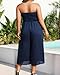 Pinup Fashion Plus Size Bathing Suit Cover Up Navy Blue Swimwear Coverup Beach Rompers Women with Pockets 18W