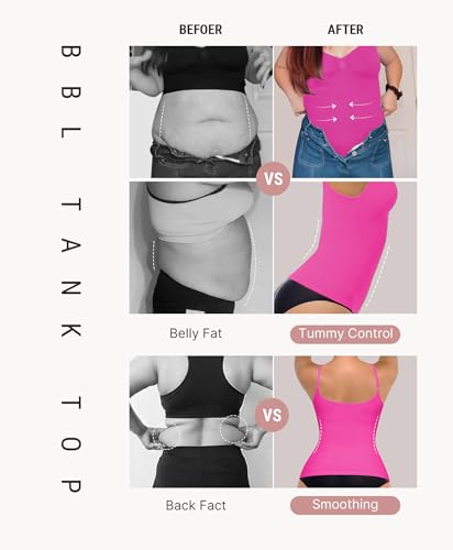 Image of FeelinGirl Womens Tank Top Shapewear Tummy Control Tops Slimming Cami Tank Seamless Compression V Neck Camisole