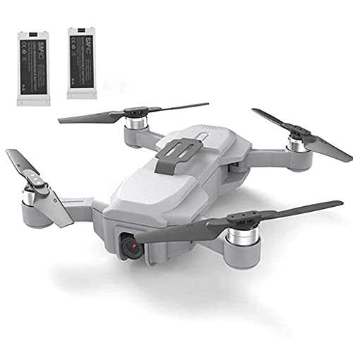 FMHCTN GPS Drone WiFi FPV 4K HD Cámara Plegable, Selfie Quadcopter Video Helicóptero RC Motor sin escobillas Juguete de Flujo óptico para niños, Batería Individual