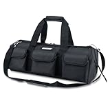 HAUTMEC Werkzeugtasche 61cm Großformat Heavy Duty Werkzeugtasche Mit verstärkter Bodenplatte und erhöhten Füßen, komplett schwarz HT0184-DE