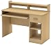 South Shore Axess Desk with Keyboard Tray, Natural Maple