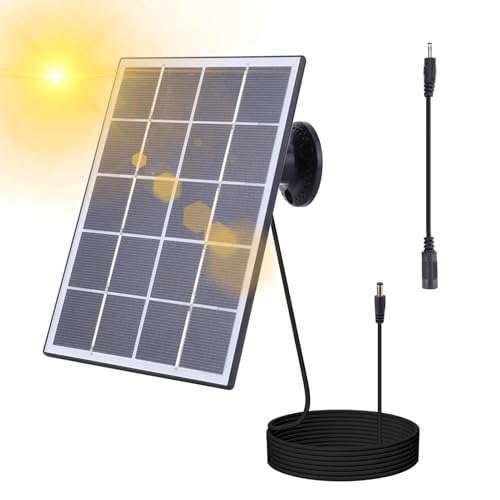 Cargador de panel solar de 10W continuo e impermeable para videotimbre y cámara recargable 8