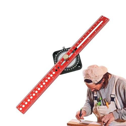 Outils de mesure d'angle 360° en aluminium pour dessiner des arcs parfaits sans compas