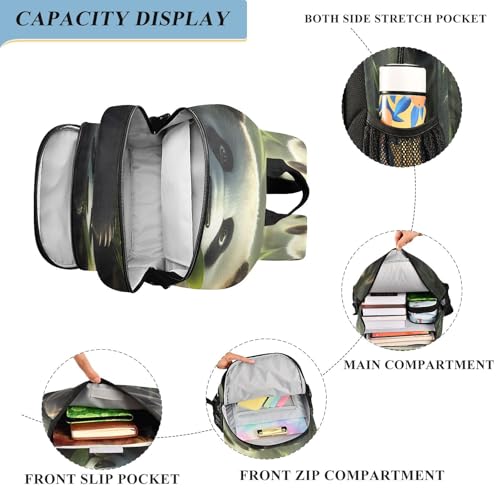 Sac à dos ordinateur portable panda décontracté avec grand compartiment