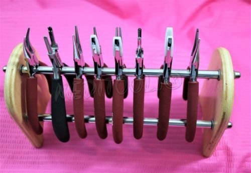 NEW O.R GRADE SET OF 8 EACH OPTICIAN !OPTICAL PLIERS,EYEGLASSES TOOL SET- COMES W/STAND