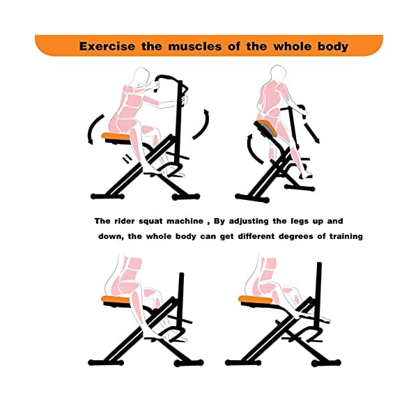 Ps Squat Exercise Rowing Machine, Row n Ride core Cardio Training Equipment glute Workout Home & ab Squat Assist Gym