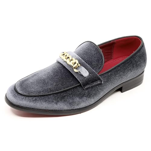 Image of Men's Vintage Velvet Designer Classic Dress Tuxedo Smoking Slipper Loafer Slip On Shoes Arthur-02