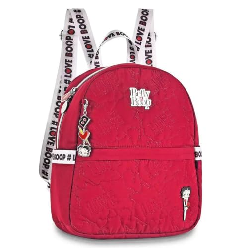 Mochila Bolsa de Costas Feminina Betty Boop Original Casual Pequena Vermelho