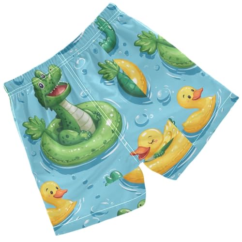 Pigsaly Boys Swim Trunks Crocodile Ducks Boys Board Shorts Swimsuit Swimwear Summer Bathing Suit 4T Multicolor2