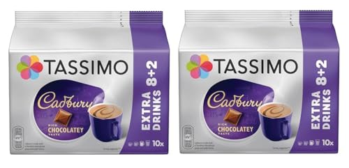 Tassimo Cadbury Hot Chocolate Pods x10 (Pack of 2 Total 20 Capsules)