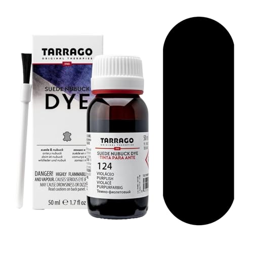 Tarrago | Tinte para Ante | Color Negro | Suede Nubuck Dye 50 ml | Tinte Para Zapatos, Calzado, Bolsos y Accesorios | Apto Para Ante Natural y Sintético, Nobuck y Similares