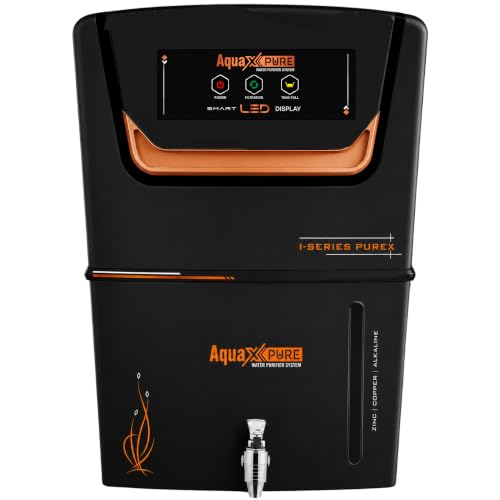Image of Aqua X pure Advanced Smart RO+UV+UF Water Purifier | Active Copper & Zinc Alkaline Technology | 10-Stage Filtration | High TDS Membrane | Smart LED Indicator | 1 Year Warranty.