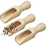 Westmark Gewürzschaufel-Set, 3tlg., Füllvolumen: je 2 gr (Mehl)/3 ml, Buchenholz, Mini, Hellbraun, 91932270