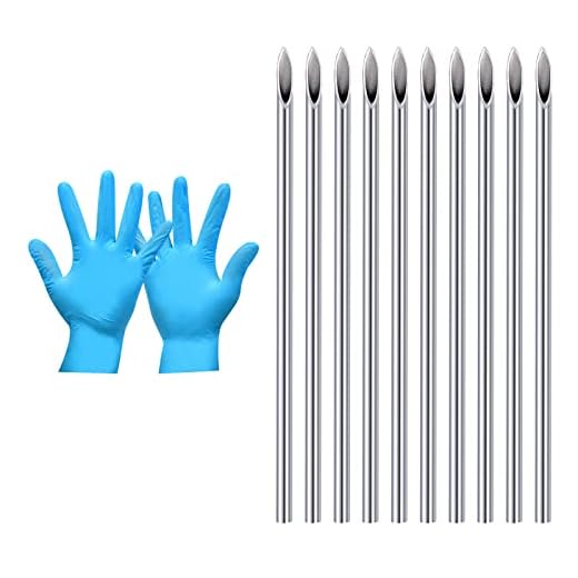 50PCS 16G Piercing Needles, 16 Gauge Hollow Puncture Piercing Needles Disposable Sterile Stainless Steel Piercing Needles for Septum Lip Labret Cartilage Tragus Rook Conch Daith Hoop Earring Piercing