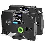 SuperInk 2 Pack Compatible for Brother TZ345 TZ-345 TZe345 TZe 345 White on Black Label Tape 0.7...