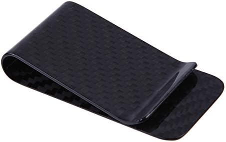 Anself Real Carbon Fiber Money Clip Business Card Credit Card Cash Wallet Polished and Matte for Options 1#