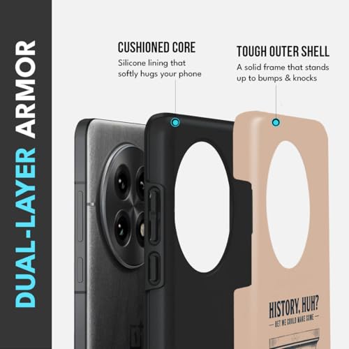 Image of MILLION CASES Back Cover Case for OnePlus 12 Scratch Resistant Anti-Slip Polycarbonate Shockproof Protective Durable Make History Crystal Case for Men & Boys