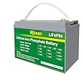 Mjbsan 12V 100Ah LiFePO4 Battery 12.8V Lithium Battery, Built-in 100Amp BMS Rechargeable Battery,1280W Power Output for Trolling Motor,RV, Solar Power System, Marine, Home Energy Storage and Off Grid