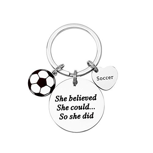 YF Soccer Keychain Soccer Gift for women men Inspirational Gifts