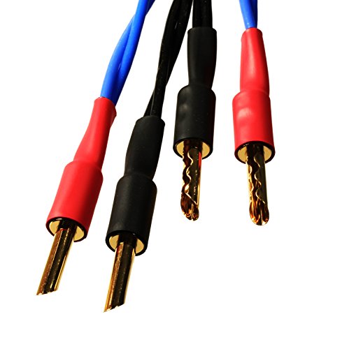 Bettercables.com Better Cables (Pair-2 Cables For 2 Speakers) Blue Truth Ii Reference Speaker Cables - High-End, High-Performance, Premium Hi-Fi Audio With Gold Plated Banana Plugs - 10 Feet #TOP7