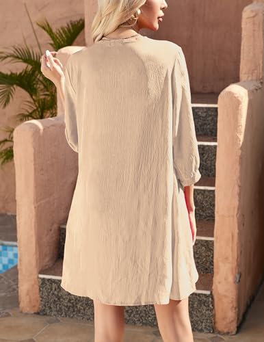 Image of Yekaty Kimonos for Women Lightweight Summer Cardigan Loose Beach Cover Up | kimono cardigans for women, 3 /4 sleeve layer with hip-covering fit for beach, vacation and casual summer outfits