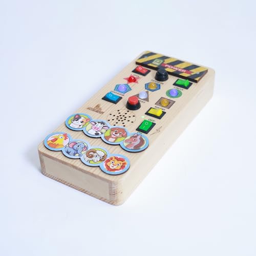 ZeeBaa Toys Portable Busy Board P8 – Montessori Sensory Toy for Ki...