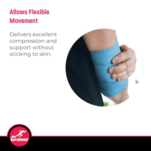 Image of Cramer Eco-Flex Self-Stick Stretch Tape, Teal, 2 inch x 5 yd, Cohesive Athletic Bandage Wrap, Athletic Trainer Flexible Sports Tape, Easy Tear Vet Wrap for Pets, Self Adhesive Bandage Roll, 5 Yards